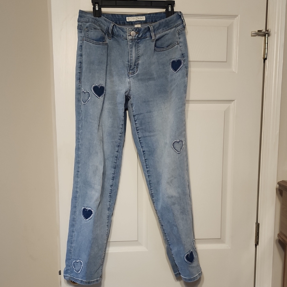 Cato EST. 1848 Deni Light Blue Heart Patch Jeans